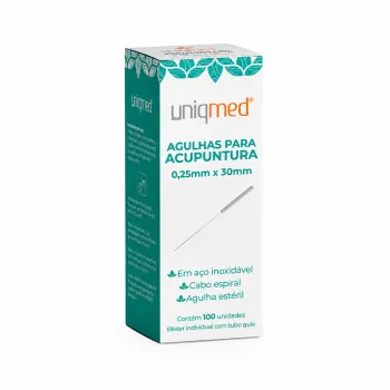 Imagem de 0,25X30MM AGULHAS PARA ACUPUNTURA UNIQMED CX 100 UN